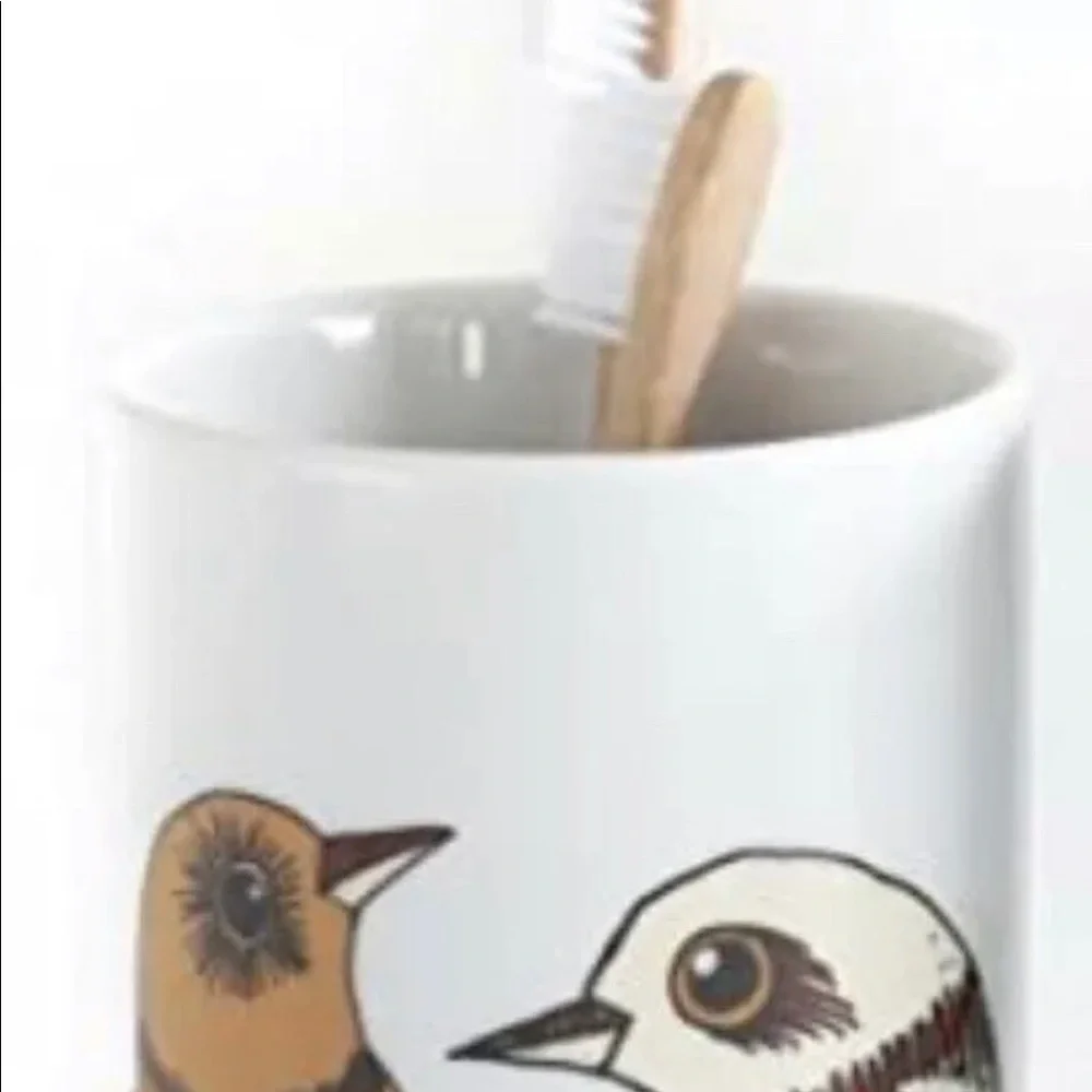 DANICA STUDIO Porcelain Bath Tumbler Perch